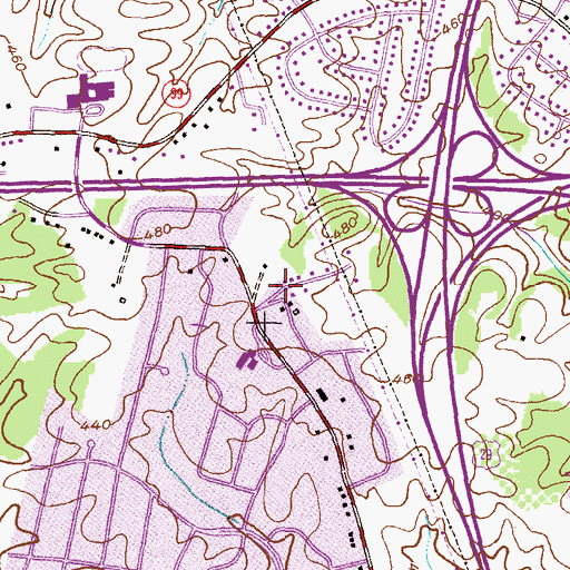 Topographic Map of Marydell, MD