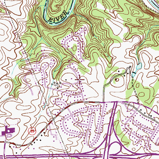 Topographic Map of Mount Hebron, MD