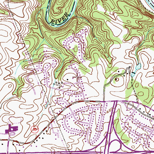 Topographic Map of Mount Hebron Presbyterian Church, MD