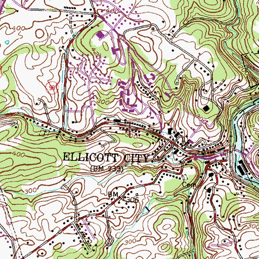 Topographic Map of Mount Zion African Methodist Episcopal Church (historical), MD