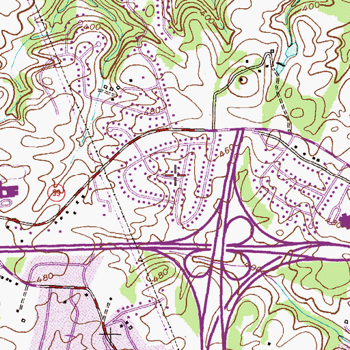 Topographic Map of Patapsco Park Estates, MD