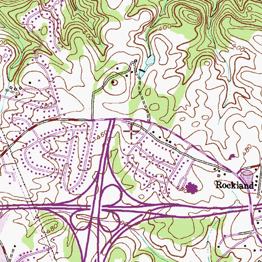 Topographic Map of Rockland United Methodist Church, MD
