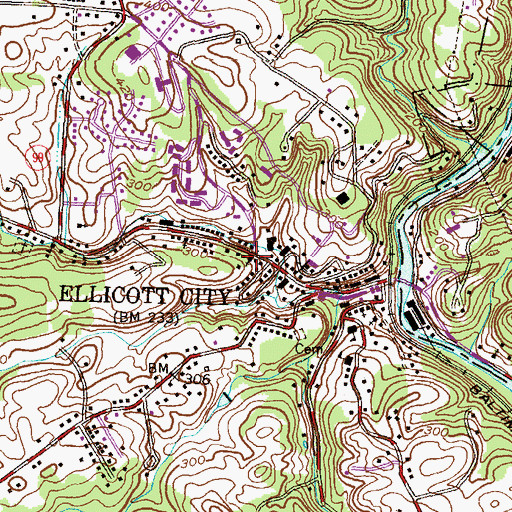 Topographic Map of Saint Lukes African Methodist Episcopal Church (historical), MD