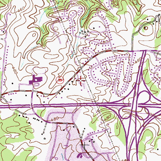 Topographic Map of The Orchards, MD