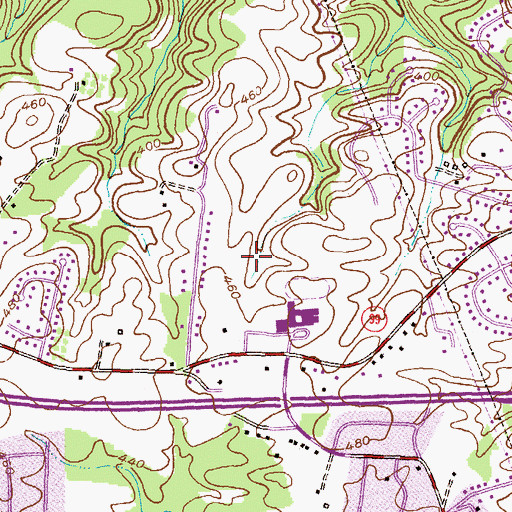 Topographic Map of Thornbrook, MD