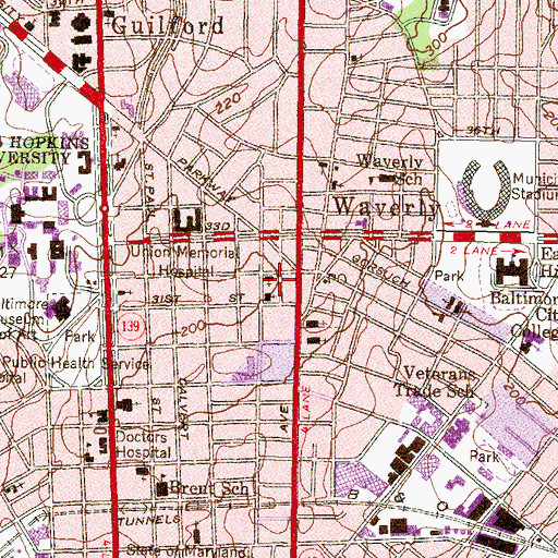 Topographic Map of Mount Zion Baptist Church, MD