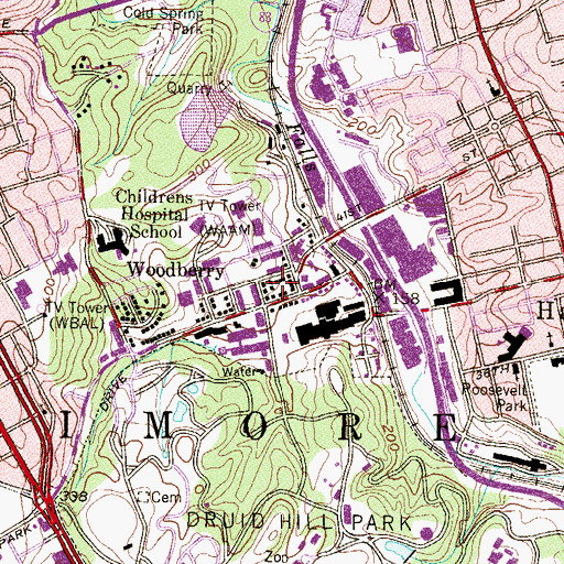 Topographic Map of New Shechinan Temple, MD