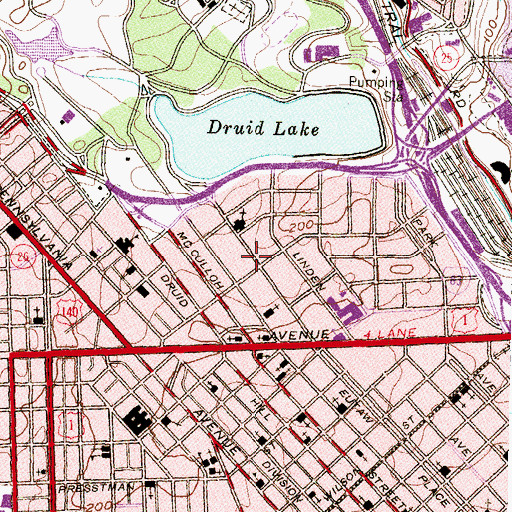 Topographic Map of Saint Matthew Lutheran Church, MD