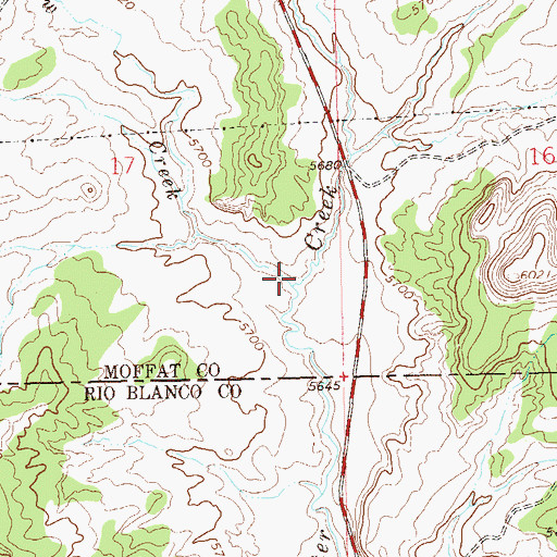 Topographic Map of Willow Creek, CO