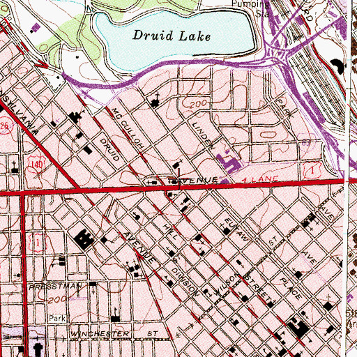 Topographic Map of Union Temple Baptist Church, MD