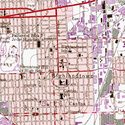 Topographic Map of Abbott Memorial Presbyterian Church, MD