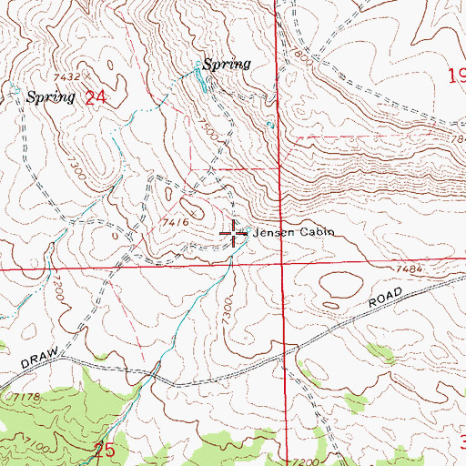 Topographic Map of Jensen Cabin, CO