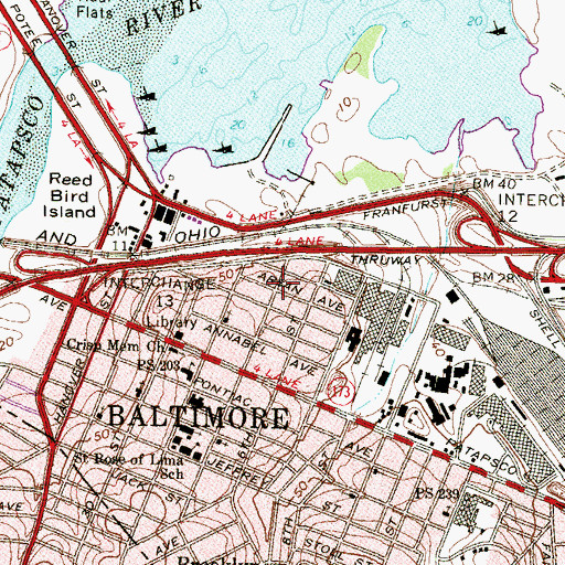 Topographic Map of Church of God of Prophecy, MD