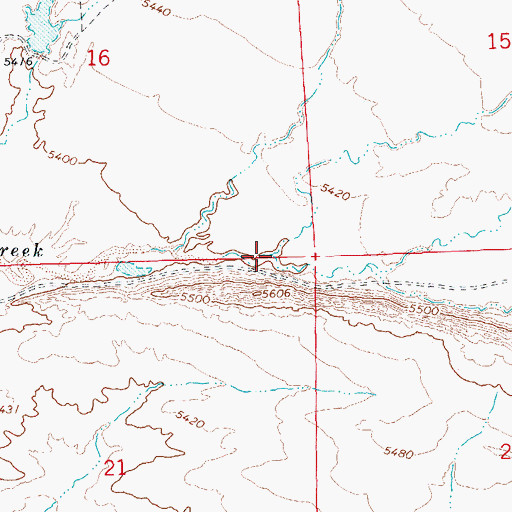 Topographic Map of K Creek, UT