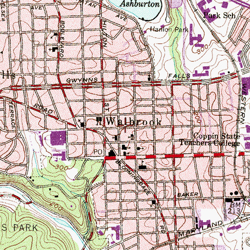 Topographic Map of Grace and Truth Gospel Hall, MD