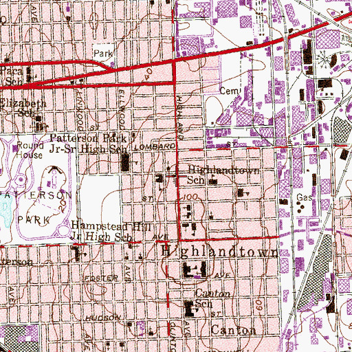 Topographic Map of Highland Methodist Church, MD