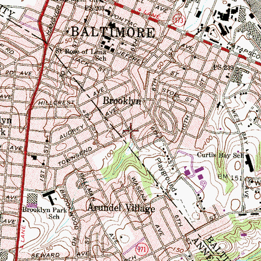 Topographic Map of Independent Baptist Church, MD