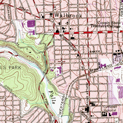 Topographic Map of Jerusalem Holiness Church, MD