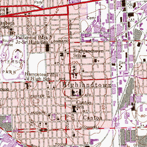 Topographic Map of Nazareth Evangelical Lutheran Church, MD