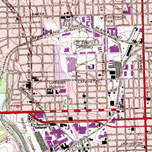 Topographic Map of New Holy Temple, MD