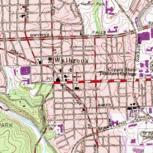 Topographic Map of New Jerusalem Church of God, MD
