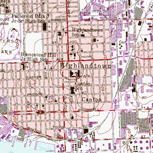 Topographic Map of Notre Dame Convent of the Sacred Heart, MD