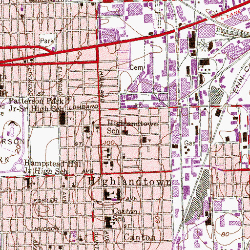 Topographic Map of Our Lady of Pompeis School, MD