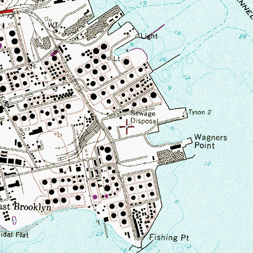 Topographic Map of Patapsco Wastewater Treatment Plant, MD