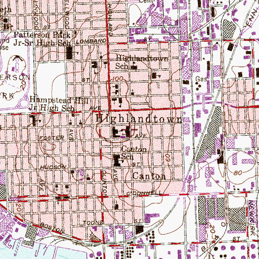 Topographic Map of Sacred Heart of Jesus Roman Catholic Church, MD