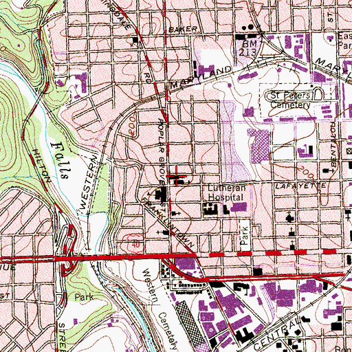 Topographic Map of Saint Edwards Roman Catholic Church, MD
