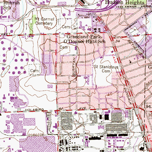 Topographic Map of Saint Gerards Chapel, MD