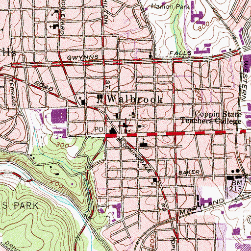 Topographic Map of Saint Mary the Virgin Protestant Episcopal Church, MD