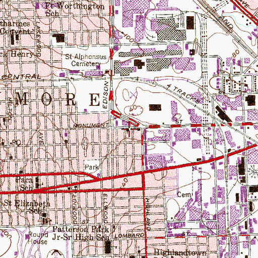 Topographic Map of Saint Matthews United Methodist Church, MD