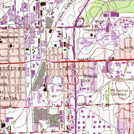 Topographic Map of Saint Nicholas Greek Orthodox Church, MD