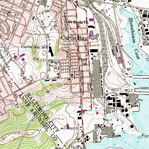 Topographic Map of Saints Peter and Paul Ukrainian Catholic Church, MD