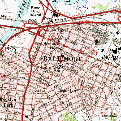 Topographic Map of Saint Rose of Lima Roman Catholic Church, MD