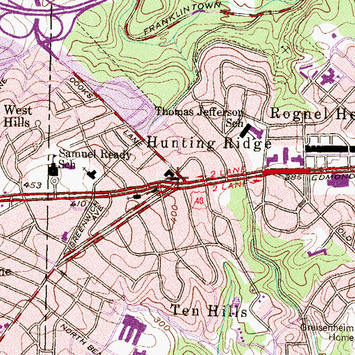 Topographic Map of Saint William of York Roman Catholic Church, MD