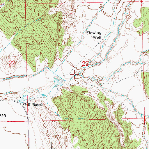 Topographic Map of Middle Creek, CO