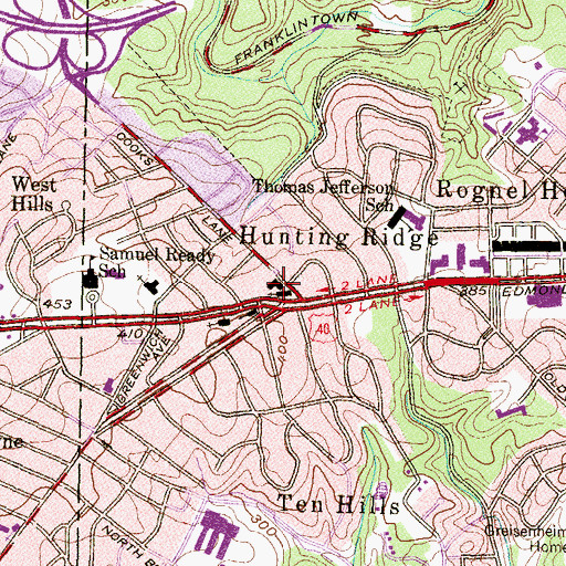 Topographic Map of Saint William of York School, MD
