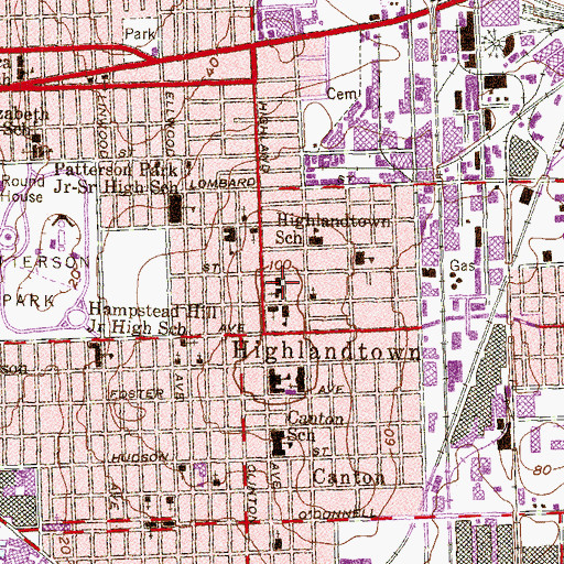 Topographic Map of Salem United Methodist Church, MD