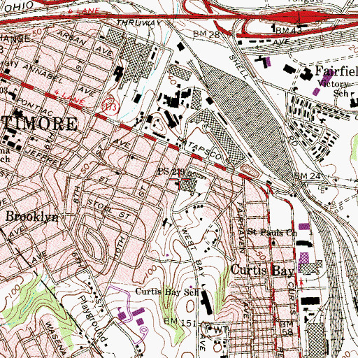 Topographic Map of Wesleyan Methodist Church, MD