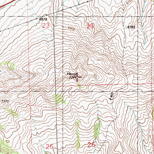 Topographic Map of Elk Springs Ridge, CO