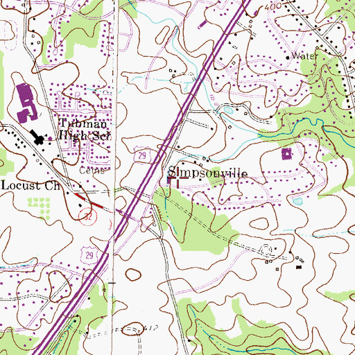 Topographic Map of Atholton Shopping Center, MD