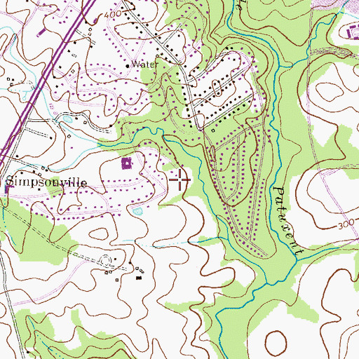 Topographic Map of Atholton Swim Club, MD