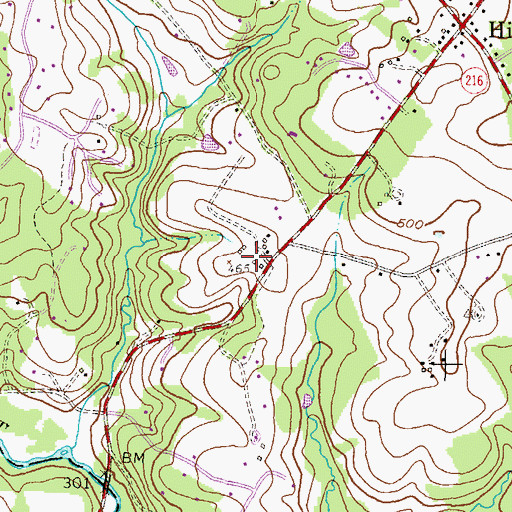 Topographic Map of Briaridge, MD