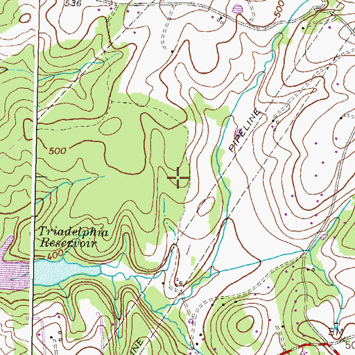 Topographic Map of Brighton Pines, MD