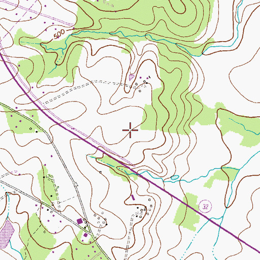 Topographic Map of Broadwater Estates, MD