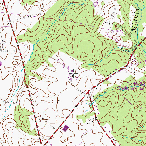Topographic Map of Chapel Woods, MD