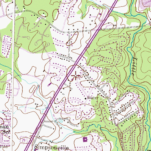 Topographic Map of Christ Memorial Presbyterian Church, MD