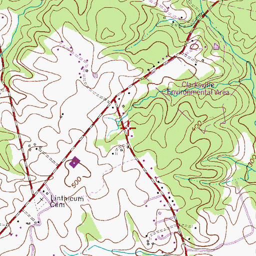 Topographic Map of Chriswood Manor, MD